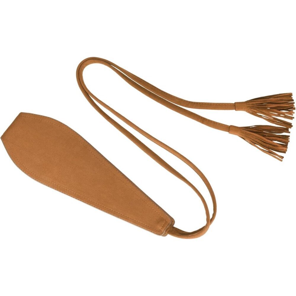 Womens Faux Suede Tassel Belt Vintage Bow Tie Waistband for Dress or Coat - Picture 4 of 6